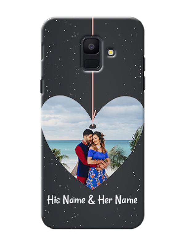 Custom Samsung Galaxy A6 2018 Hanging Heart Mobile Back Case Design