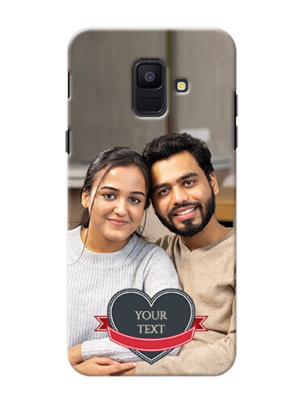 Custom Samsung Galaxy A6 2018 Just Married Mobile Cover Design