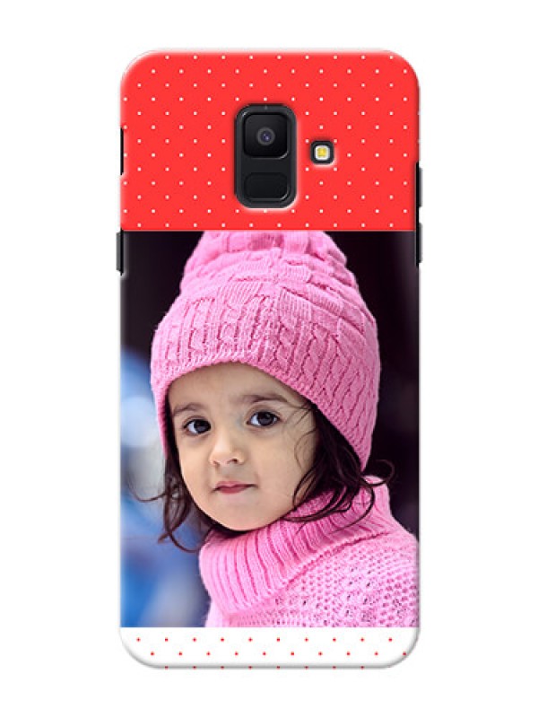 Custom Samsung Galaxy A6 2018 Red Pattern Mobile Case Design