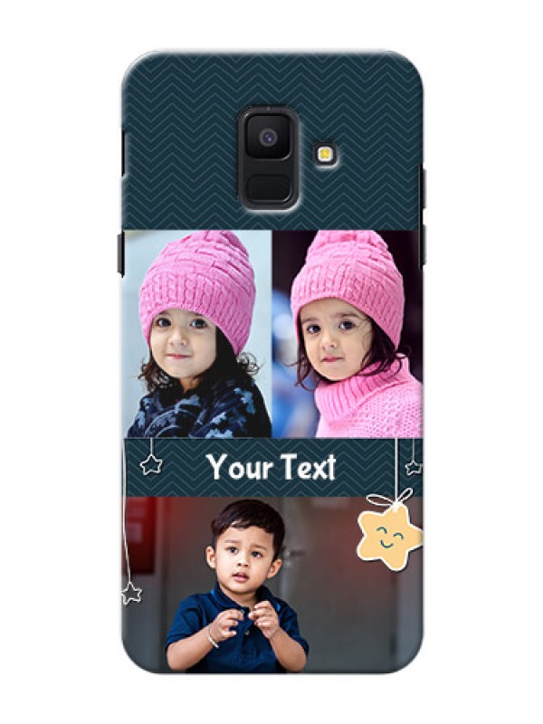 Custom Samsung Galaxy A6 2018 3 image holder with hanging stars Design