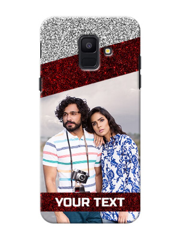 Custom Samsung Galaxy A6 2018 2 image holder with glitter strip Design