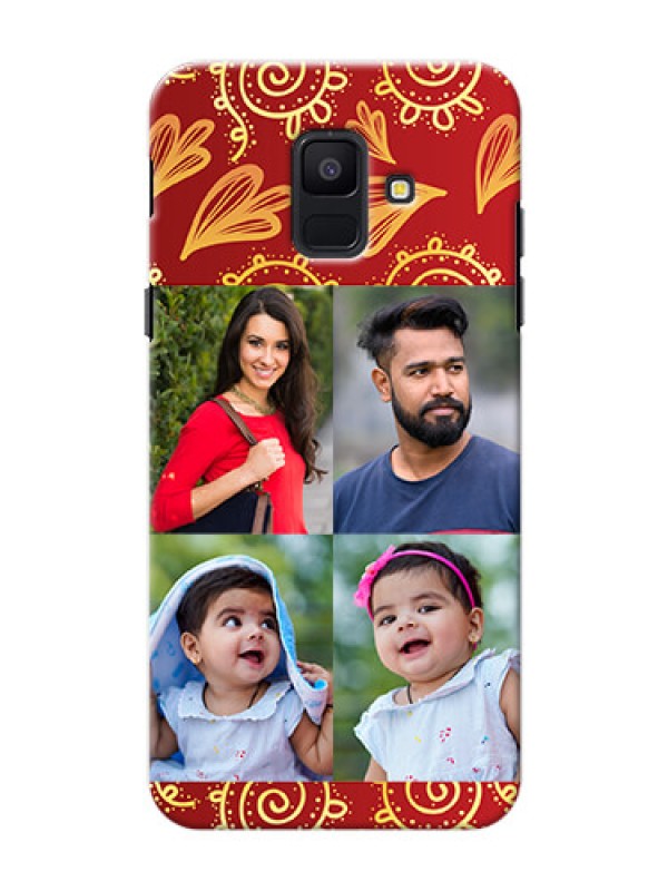 Custom Samsung Galaxy A6 2018 4 image holder with mandala traditional background Design