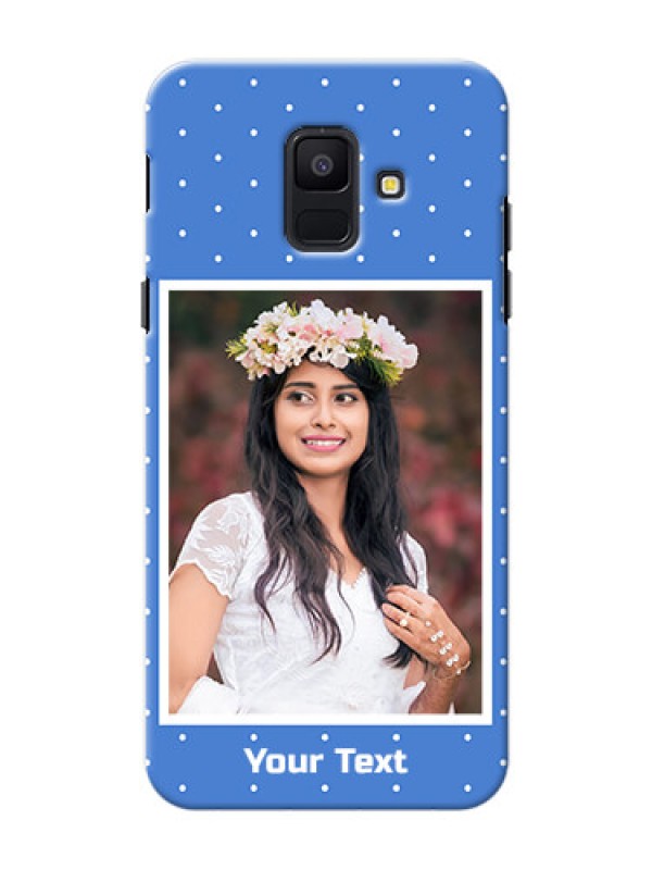 Custom Samsung Galaxy A6 2018 2 image holder polka dots Design