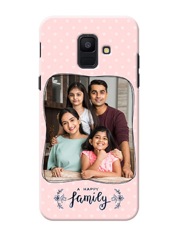Custom Samsung Galaxy A6 2018 A happy family with polka dots Design
