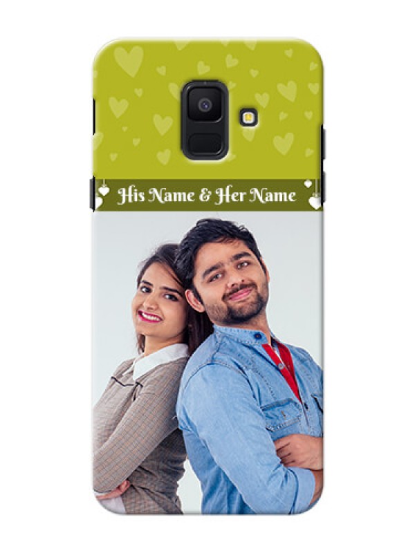 Custom Samsung Galaxy A6 2018 you and me design with hanging hearts Design