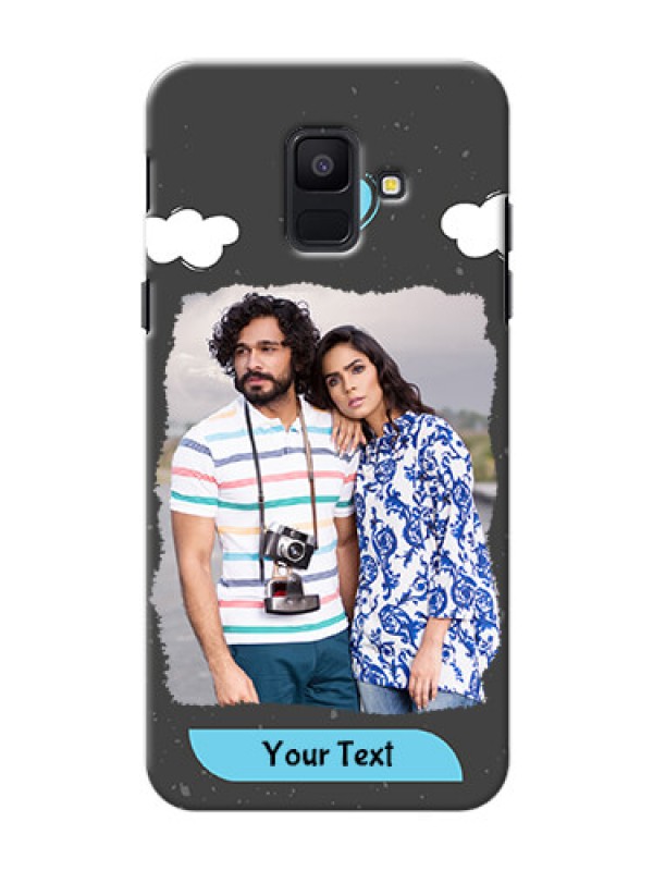 Custom Samsung Galaxy A6 2018 splashes backdrop with love doodles Design