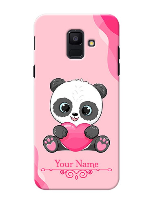 Custom Galaxy A6 2018 Mobile Back Covers: Cute Panda Design