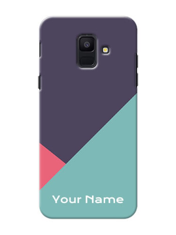 Custom Galaxy A6 2018 Custom Phone Cases: Tri  Color abstract Design
