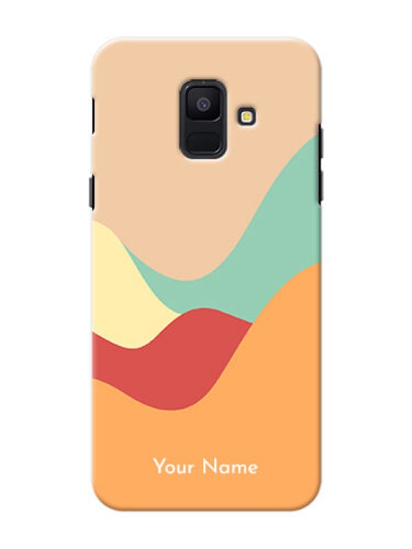 Custom Galaxy A6 2018 Custom Mobile Case with Ocean Waves Multi-colour Design