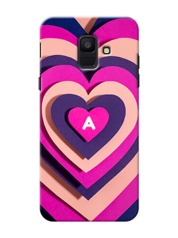 Custom Galaxy A6 2018 Custom Mobile Case with Cute Heart Pattern Design