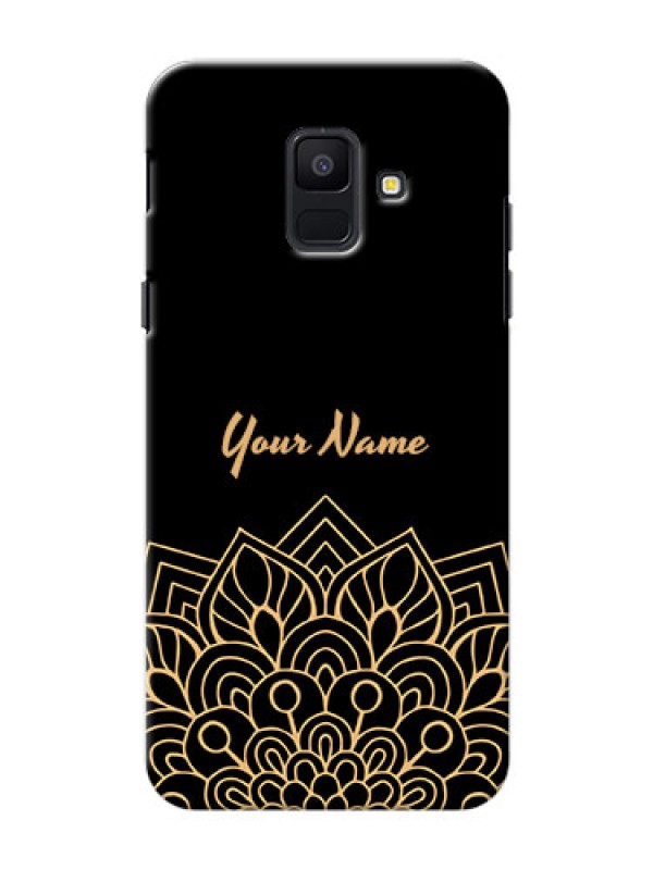 Custom Galaxy A6 2018 Back Covers: Golden mandala Design