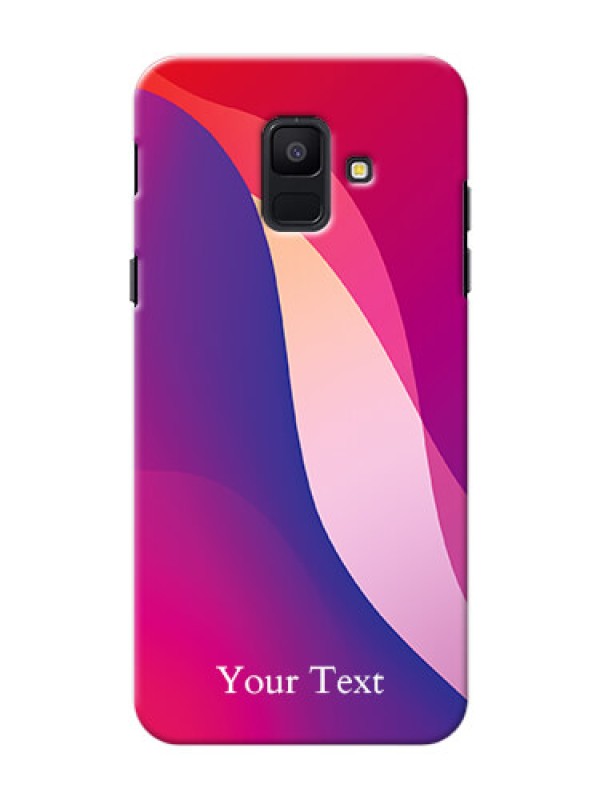 Custom Galaxy A6 2018 Mobile Back Covers: Digital abstract Overlap Design