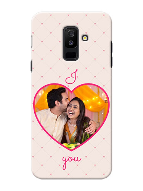 Custom Samsung Galaxy A6 Plus 2018 Love Symbol Picture Upload Mobile Case Design