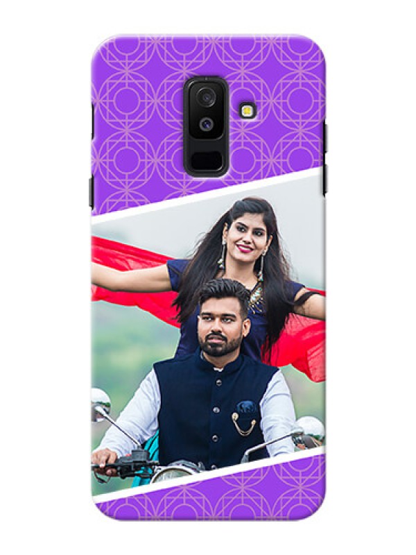Custom Samsung Galaxy A6 Plus 2018 Violet Pattern Mobile Case Design