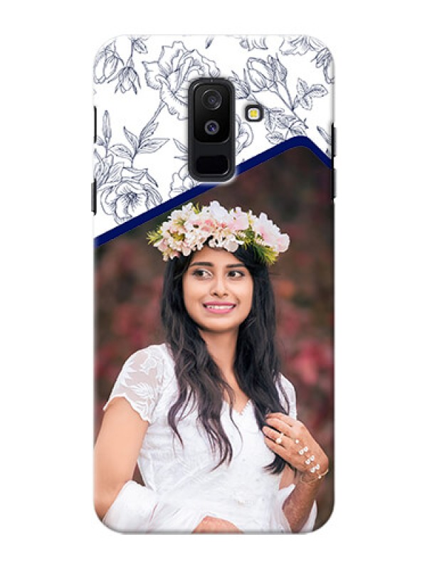 Custom Samsung Galaxy A6 Plus 2018 Floral Design Mobile Cover Design