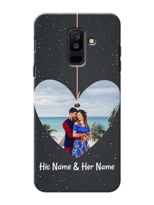 Custom Samsung Galaxy A6 Plus 2018 Hanging Heart Mobile Back Case Design