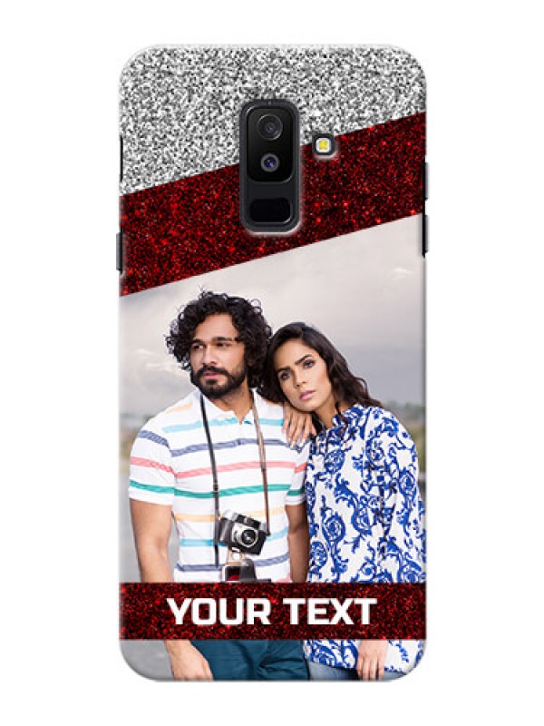 Custom Samsung Galaxy A6 Plus 2018 2 image holder with glitter strip Design