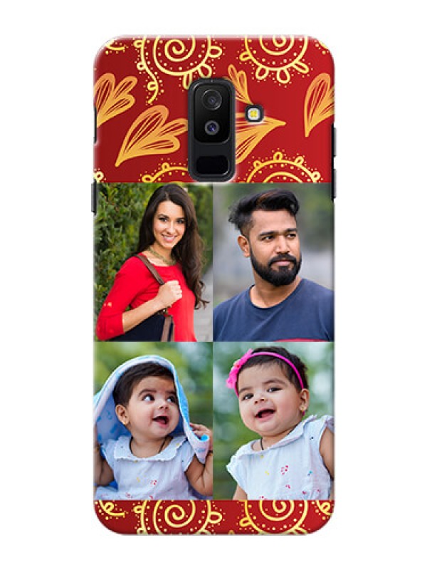 Custom Samsung Galaxy A6 Plus 2018 4 image holder with mandala traditional background Design