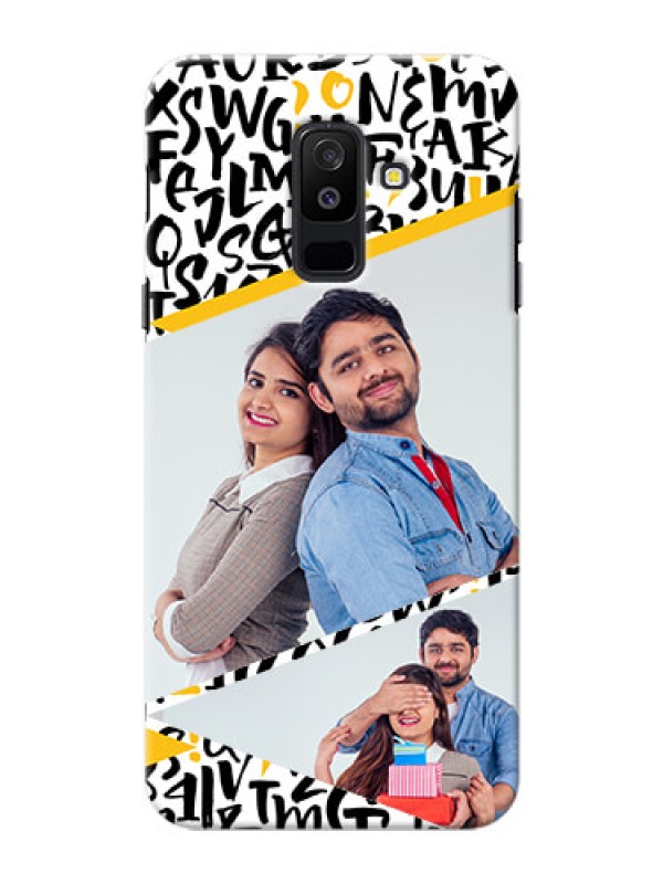 Custom Samsung Galaxy A6 Plus 2018 2 image holder with letters pattern  Design