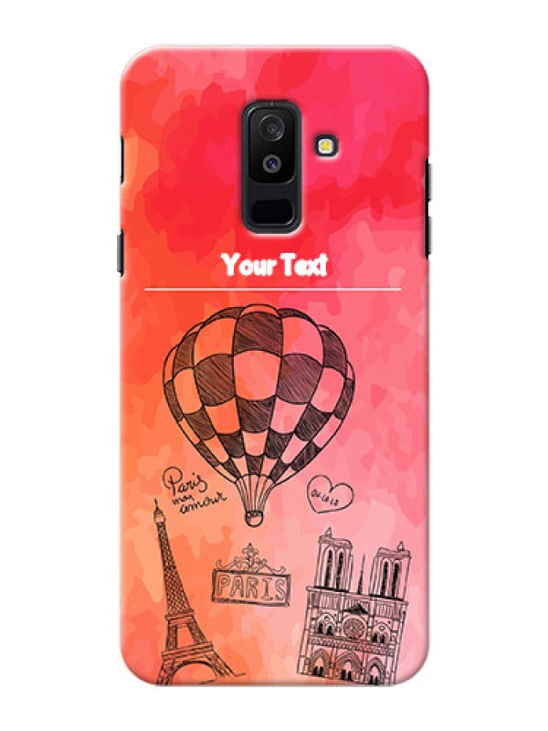 Custom Samsung Galaxy A6 Plus 2018 abstract painting with paris theme Design
