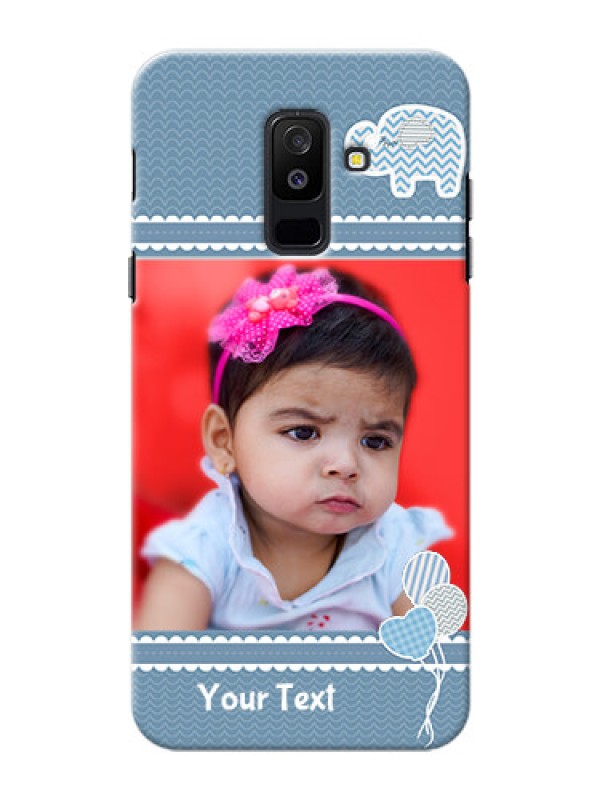 Custom Samsung Galaxy A6 Plus 2018 kids design icons with  simple pattern Design