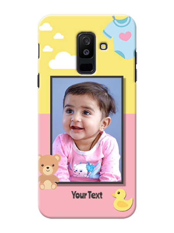 Custom Samsung Galaxy A6 Plus 2018 kids frame with 2 colour design with toys Design