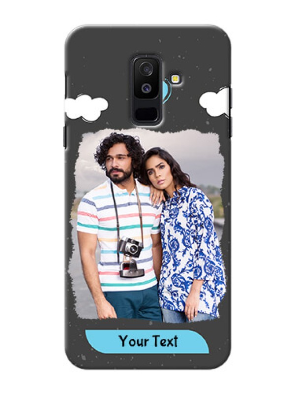 Custom Samsung Galaxy A6 Plus 2018 splashes backdrop with love doodles Design
