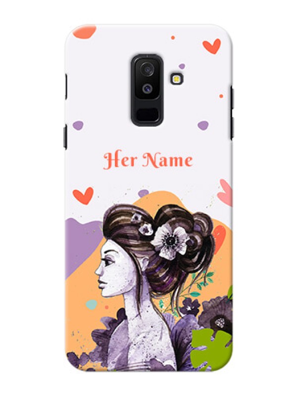 Custom Galaxy A6 Plus 2018 Custom Mobile Case with Woman And Nature Design