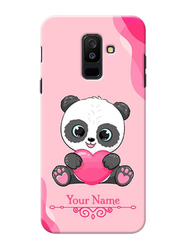 Custom Galaxy A6 Plus 2018 Mobile Back Covers: Cute Panda Design