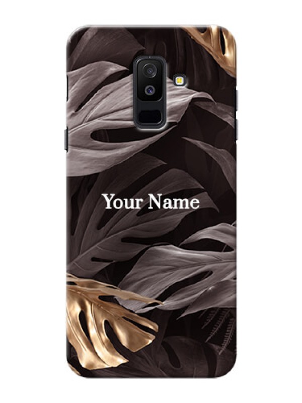 Custom Galaxy A6 Plus 2018 Mobile Back Covers: Wild Leaves digital paint Design