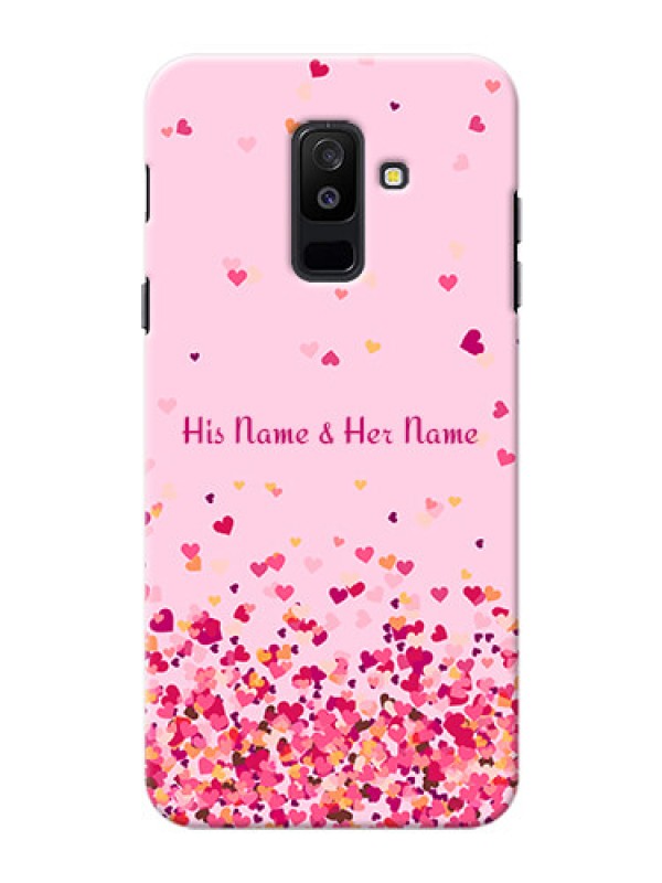 Custom Galaxy A6 Plus 2018 Phone Back Covers: Floating Hearts Design