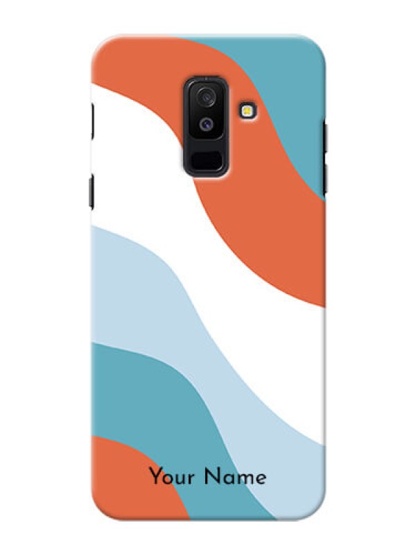 Custom Galaxy A6 Plus 2018 Mobile Back Covers: coloured Waves Design