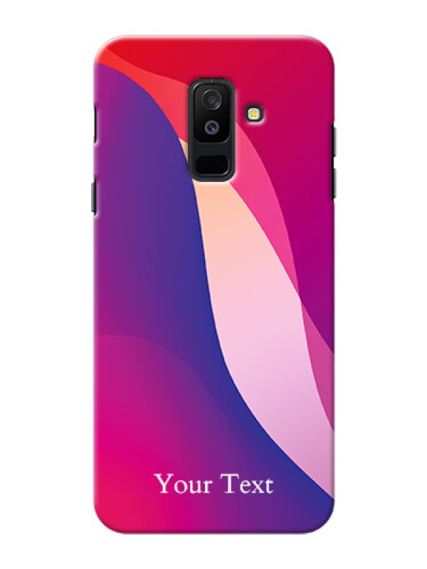 Custom Galaxy A6 Plus 2018 Mobile Back Covers: Digital abstract Overlap Design