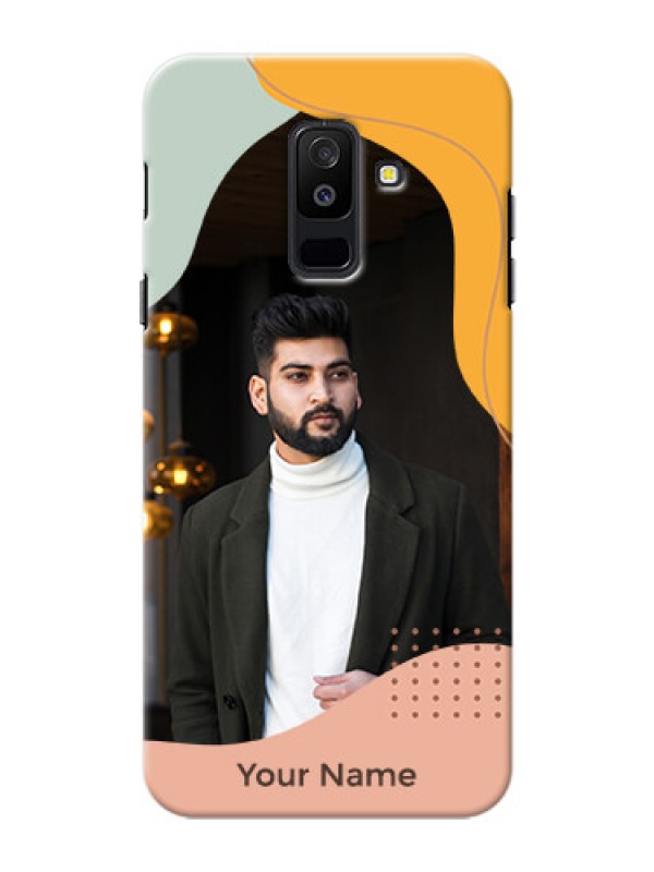 Custom Galaxy A6 Plus 2018 Custom Phone Cases: Tri-coloured overlay design