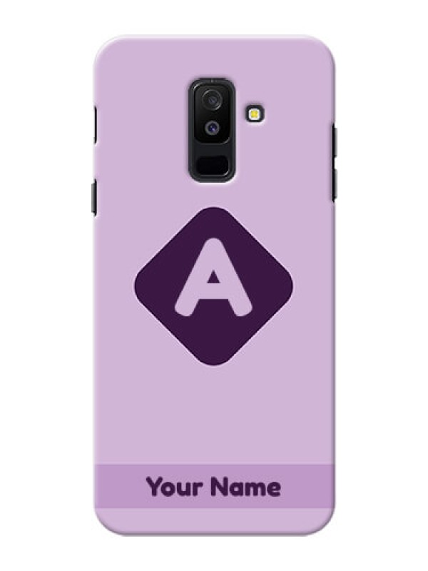 Custom Galaxy A6 Plus 2018 Custom Mobile Case with Custom Letter in curved badge  Design