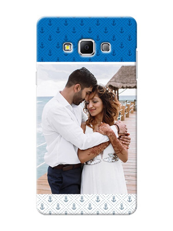 Custom Samsung Galaxy A7 (2015) Blue Anchors Mobile Case Design