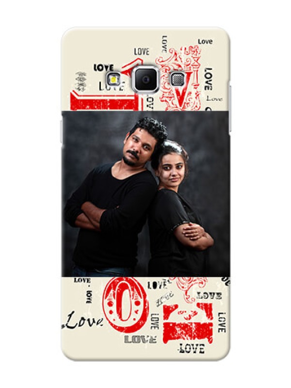 Custom Samsung Galaxy A7 (2015) Lovers Picture Upload Mobile Case Design