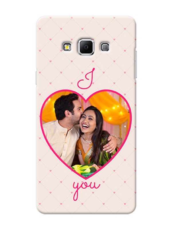 Custom Samsung Galaxy A7 (2015) Love Symbol Picture Upload Mobile Case Design