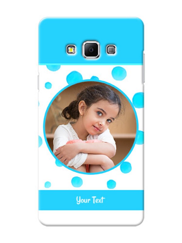 Custom Samsung Galaxy A7 (2015) Blue Bubbles Pattern Mobile Cover Design