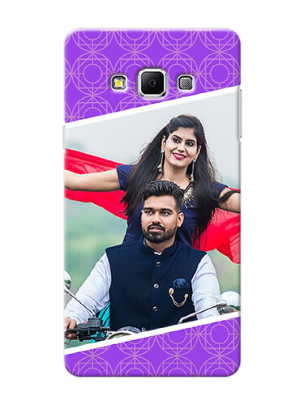 Custom Samsung Galaxy A7 (2015) Violet Pattern Mobile Case Design