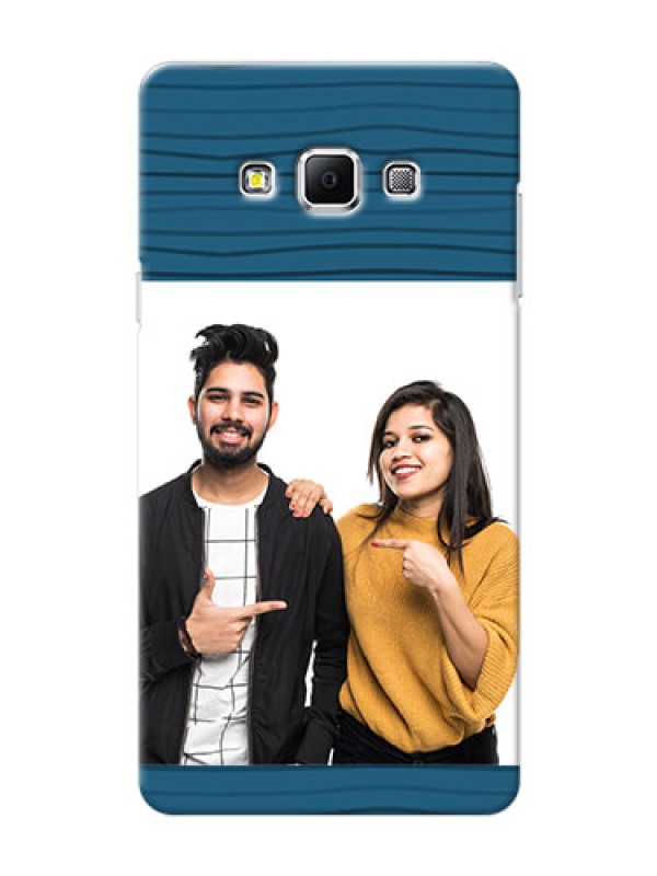 Custom Samsung Galaxy A7 (2015) Blue Pattern Mobile Case Design