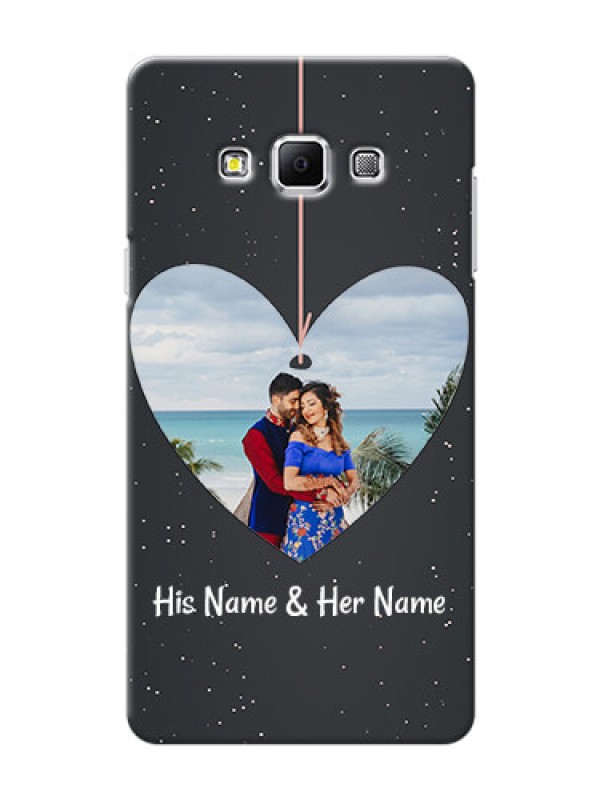 Custom Samsung Galaxy A7 (2015) Hanging Heart Mobile Back Case Design