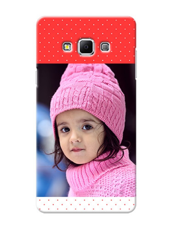Custom Samsung Galaxy A7 (2015) Red Pattern Mobile Case Design