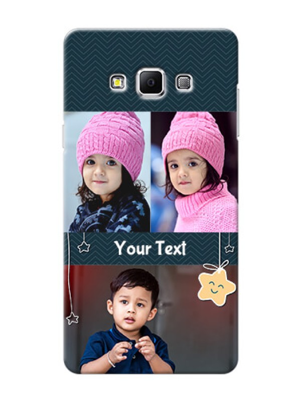 Custom Samsung Galaxy A7 (2015) 3 image holder with hanging stars Design