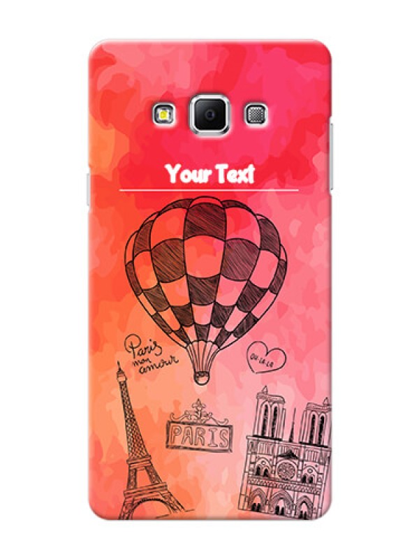Custom Samsung Galaxy A7 (2015) abstract painting with paris theme Design