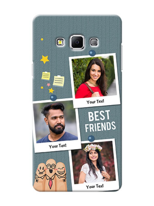 Custom Samsung Galaxy A7 (2015) 3 image holder with sticky frames and friendship day wishes Design