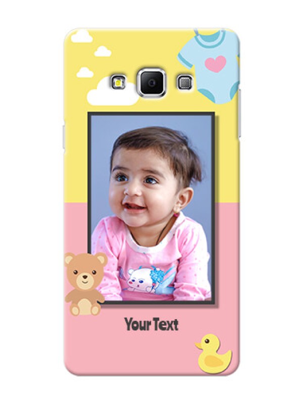 Custom Samsung Galaxy A7 (2015) kids frame with 2 colour design with toys Design