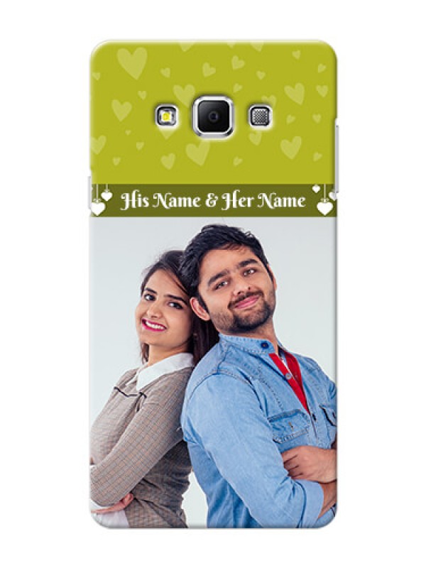 Custom Samsung Galaxy A7 (2015) you and me design with hanging hearts Design