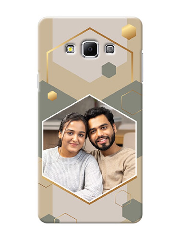 Custom Galaxy A7 (2015) Phone Back Covers: Stylish Hexagon Pattern Design