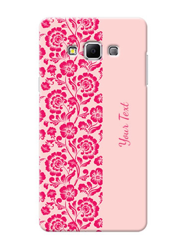 Custom Galaxy A7 (2015) Phone Back Covers: Attractive Floral Pattern Design